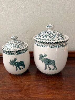 Tienshan Folk Craft Moose Country Canister Small & Medium size